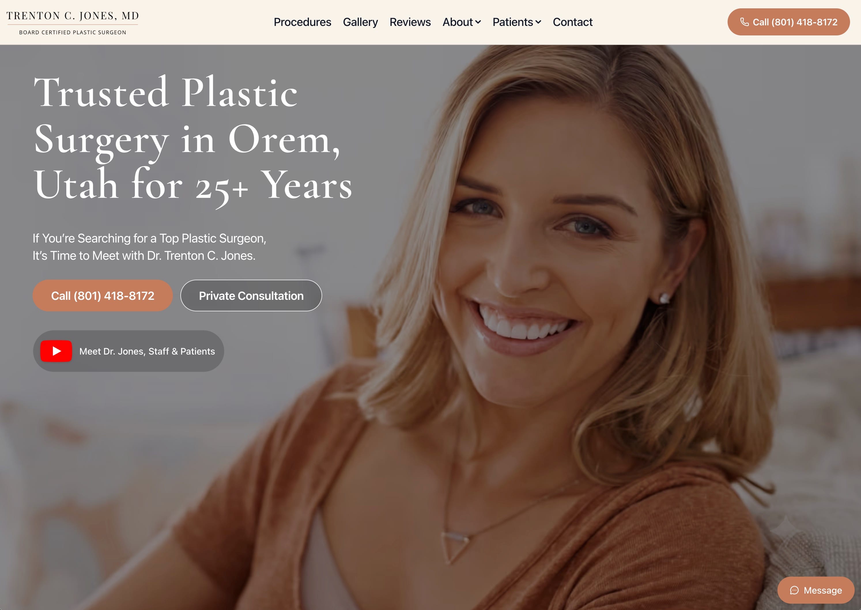 Cascade Cosmetic Surgery Center website