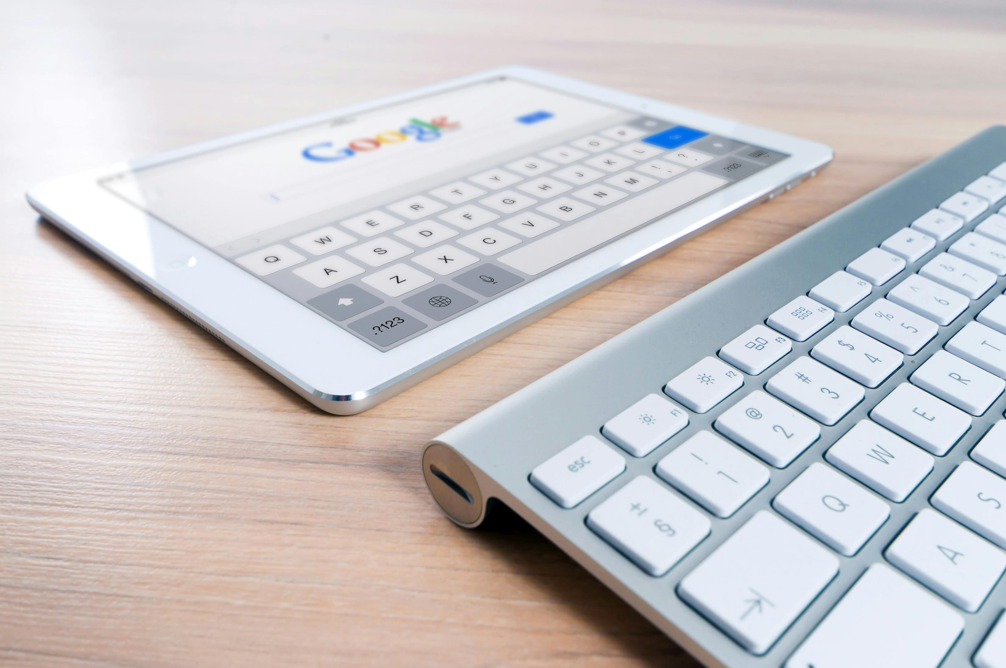Google ads statistics shown on a specialist's computer