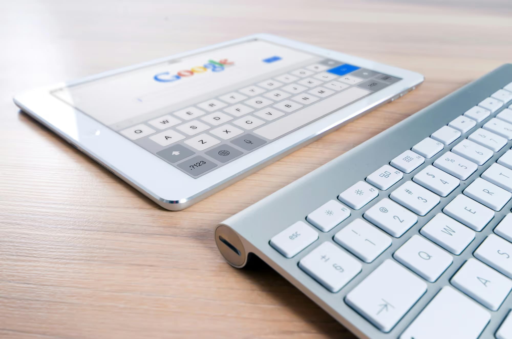 Google search results on a laptop for a Utah County digital marketing agency managing web design, SEO services, and Google Ads